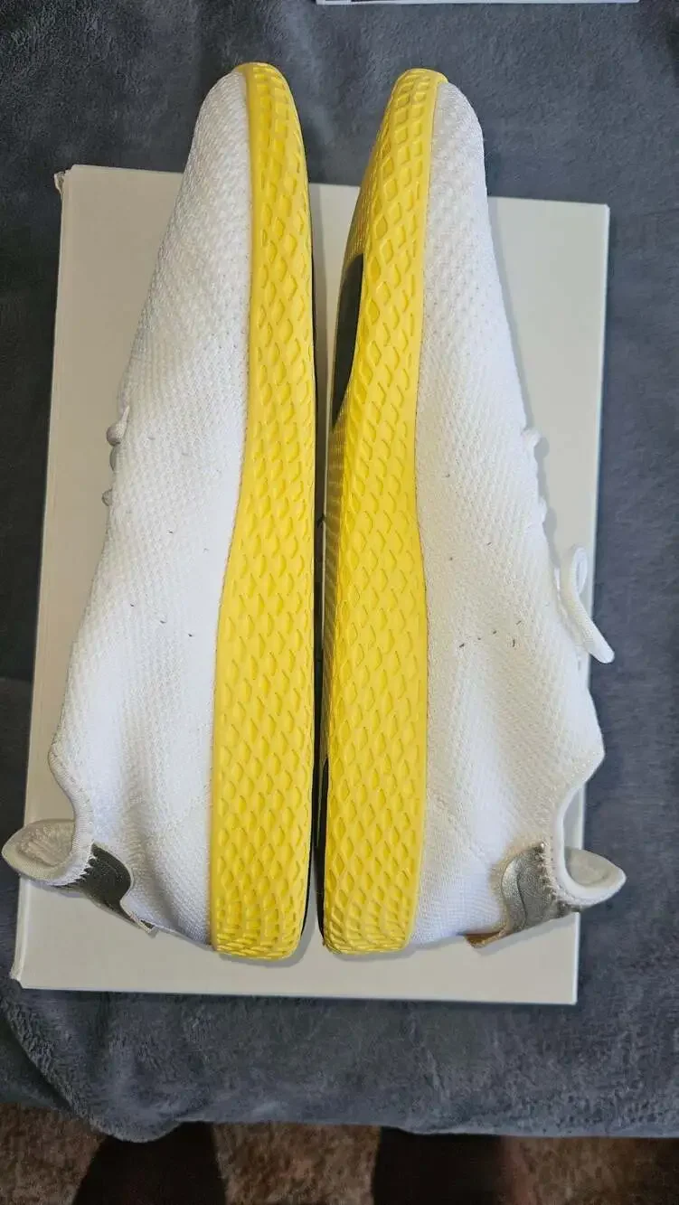 Adidas x Pharrell Williams Tennis Hu Sneakers (BY2674) White/Yellow